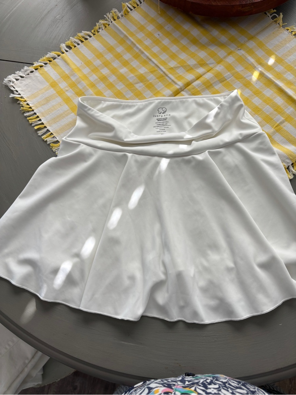ivory ella White Circle Skater Skirt